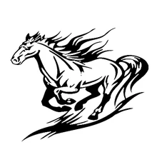 Autocollants de voiture ANIMAL cheval de course, DESIGN mignon, accessoires de voiture, en vinyle