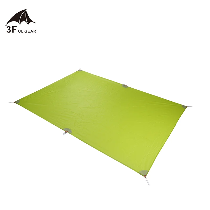 3F UL gear 210x145 см Универсальный 30D Cordura водонепроницаемый прочный наземный лист солнцезащитный подвесной брезент навес крюк-укрепление - Цвет: Light green 1 piece
