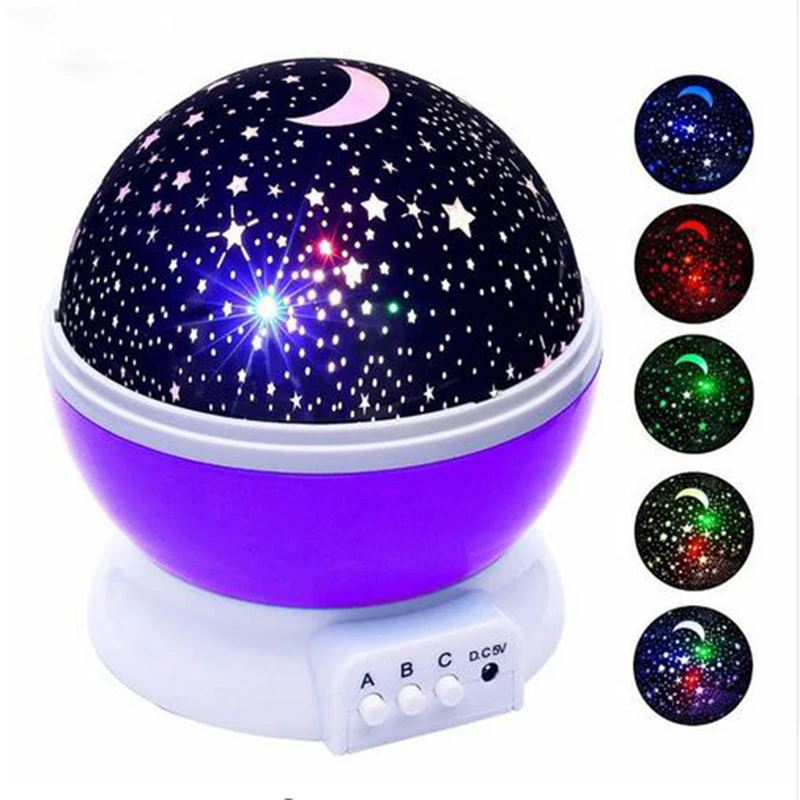 Светодиодный светильник-проектор с вращающимся ночным светом, звездное небо, Звездный мастер, для детей, для сна, Романтический светодиодный usb-проектор, рождественские подарки