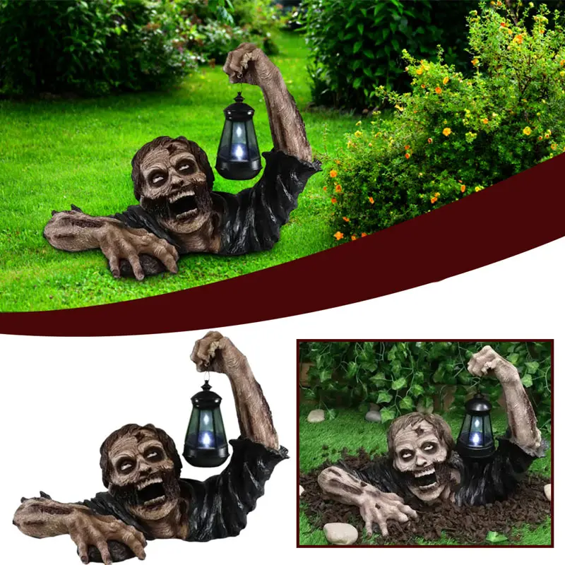 Zombie Garden Statues Horror Movie Garden Gnomes Statue for Outdoor