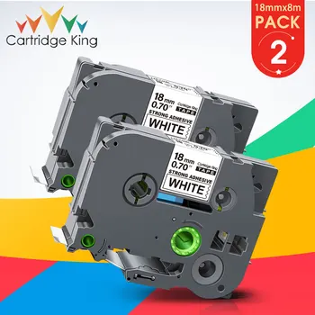 

1/2PK 18mm Label Maker Replace Brother Laminated TZe-S241 Label Tape TZe S241 TZeS241 Strong Adhesive Tapes for P-touch Printer