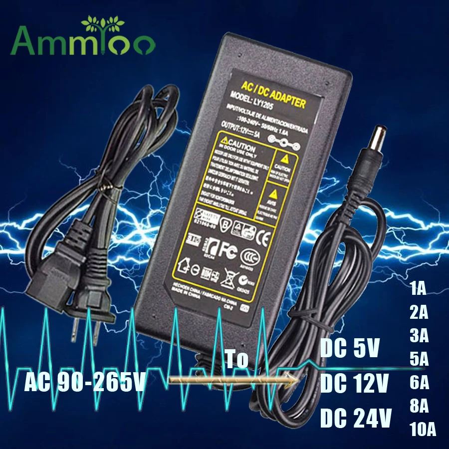 

Power Supply DC 5V 12V 24V 1A 2A 3A 5A 6A 8A Power Supply Adapter DC 5 12 24 V Volt Power Supply Adapter Lighting Led Strip Lamp