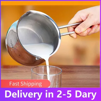

Baby Food Non-Stick Pan Milk Pot Butter Chocolate Melted Heating Pot Warmer Pan Small Saucepan Cheese Pot With Pour Spouts