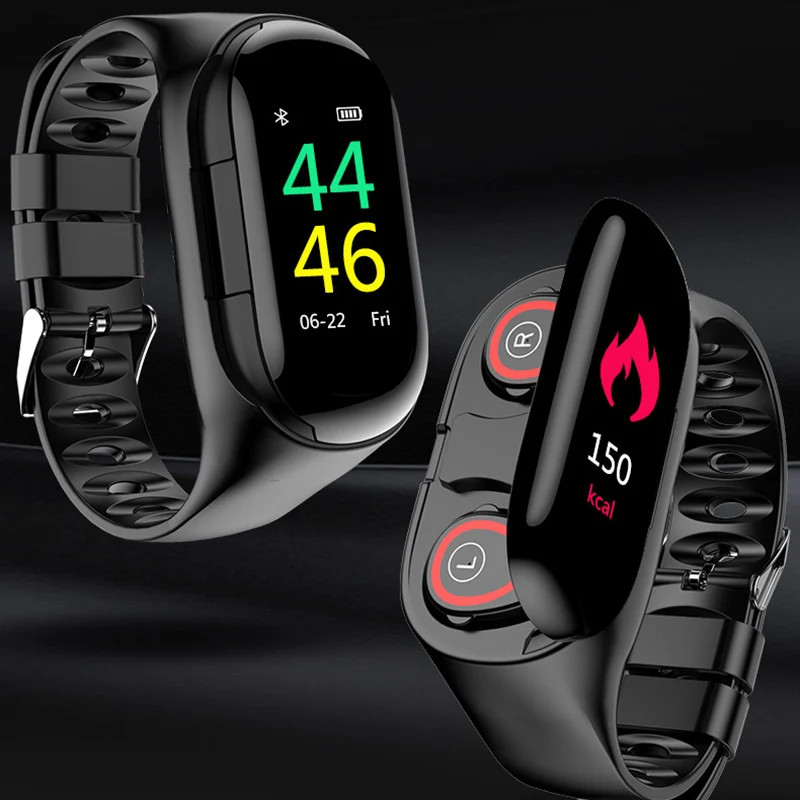 2-in-1 Smart Watch with Earbuds Bluetooth Headphone Wristband Portable for Sport DQ-Drop 2-in-1 Smart Watch with Earbuds Bluetooth Headphone Wristband Portable for Sport DQ-Drop