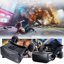 Портативная VR гарнитура очки 3D игры J20, J30 Виртуальная реальность путешествия черный для мобильного телефона