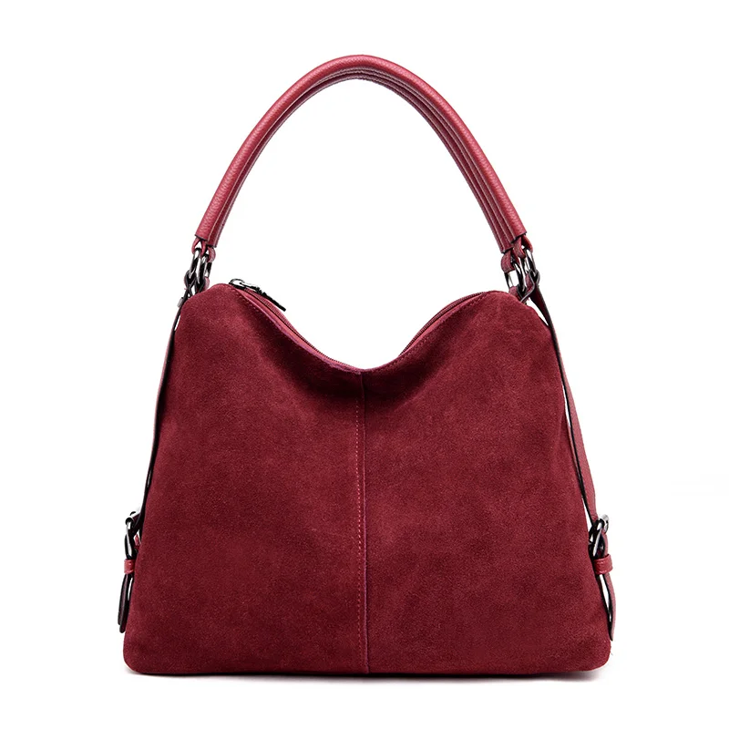 Большая Повседневная сумка через плечо, Женская Замшевая сумка, кожаная сумка с кисточками, большие красные, черные, синие женские ручные сумки для женщин