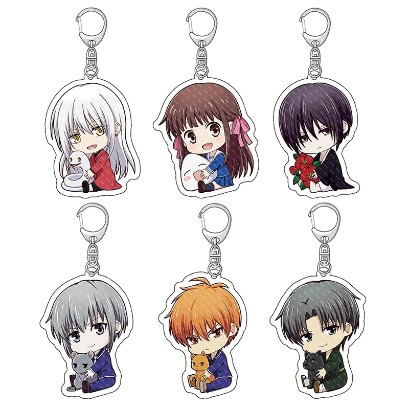 Anime Fruits Basket Keychain Honda Tohru Souma Kyo Somo Yuki Cute Q