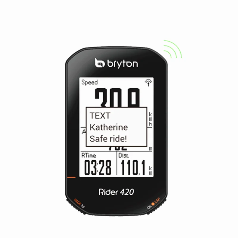 Беспроводной велокомпьютер Bryton Rider R420 GPS GNSS/ANT Bluetooth частота сердечных сокращений