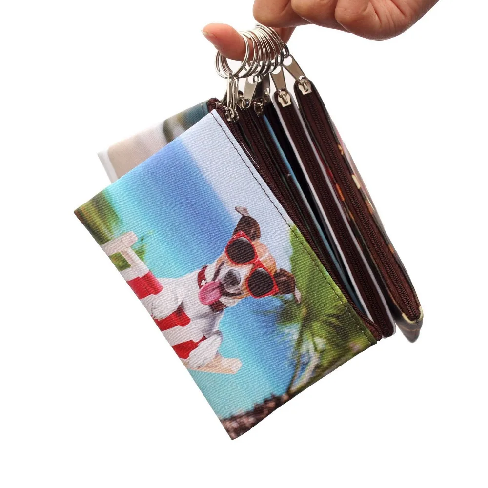 New Cartoon 3D Dogs Coins purses Women mini wallet girl wallet bag ladies zipper coin purses children's pouch small Thin wallets