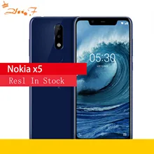 Nokia X5 2018  3G RAM 32gb ROM 3060mAh 13.0MP 3 Camera Dual Sim Android LTE Fingerprint new Mobile Phone