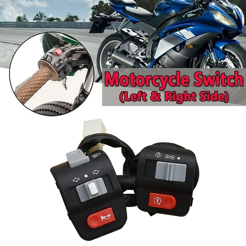 

Motorcycle 7/8'' Handlebar Horn Turn Signal Fog Light Control Start Off Switch