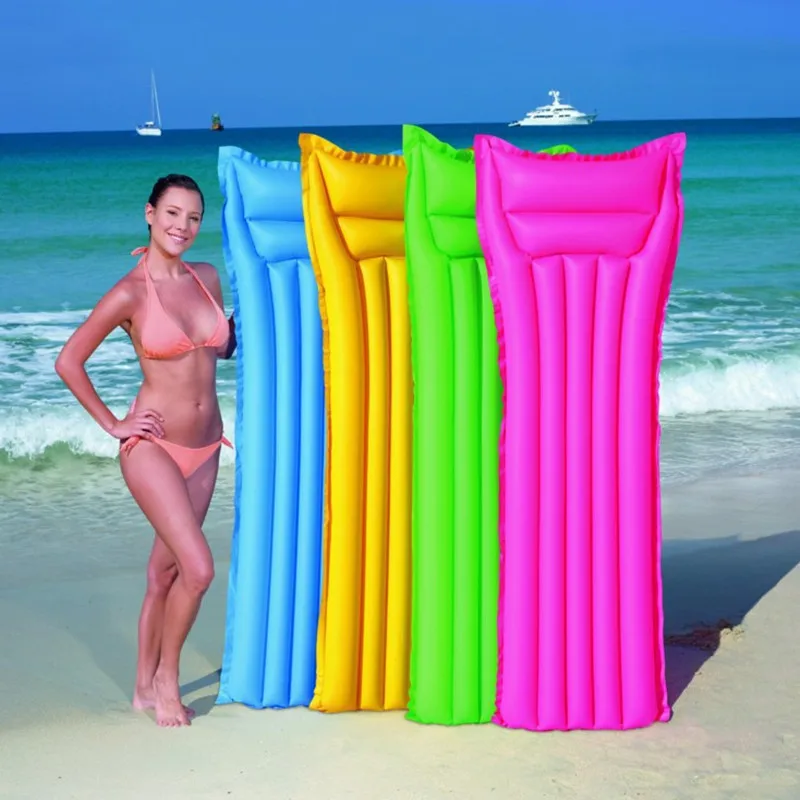 Cama flotante de agua exteriores, colchón de aire inflable para playa, tumbona, natación - AliExpress Deportes entretenimiento