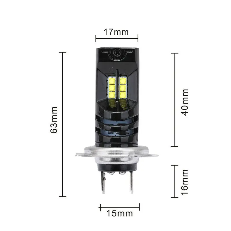1 пара авто светодиодный фары белые лампы 55 Вт 6000 К заменяет Противотуманные фары Водонепроницаемый