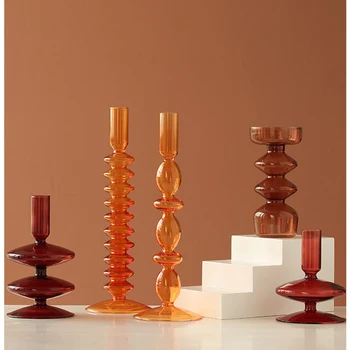 

Candle Holders For Home Decor Glass Table Candelabra Nordic Wedding Candle Stick Holder Modern Candle Stick Holder