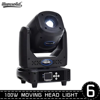 

100w Led Moving Head Spot Light DMX512 5 Facet Prism Effect stage Lighting for Disco Club Wedding Party Decorations 6pcs/lot