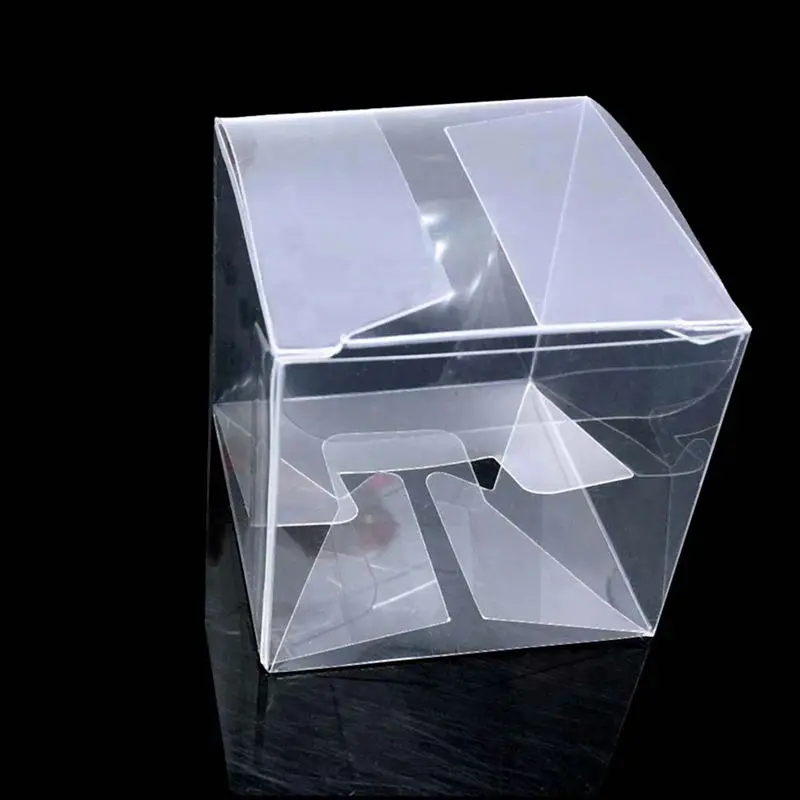 HOT 50Pcs 5*5*5cm PVC Transparent Square Gift Boxes Wedding Favor Party Favor Candy Box Souvenirs Packinng Christmas Decorations