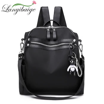 

2019 Fashion Oxford Women Backpacks Small Bookbag for Girls High Quality Mini Backpack for Women Bagpack Sac A Dos with Pendant
