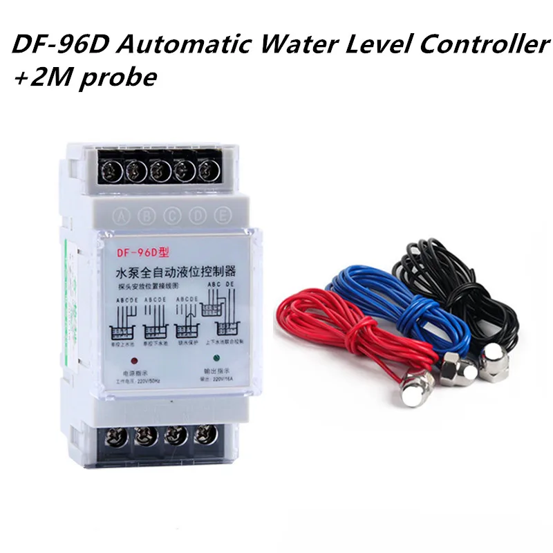 

DF-96D Automatic Water Level Controller Switch 16A 220V Water Tank Liquid Level Detection Sensor Water Pump Controller