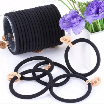 

10 Pcs/lot Girl Elastic Hair Bands Black White Hair Accessories Gum For Hair Ponytail Rubber Bands Holder