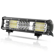 Amazon 12 дюймов три ряда 180 Вт супер яркий светодиодный автомобильный длинный полоса автомобильная светодиодная лампа крыша прожекторы рабочий свет