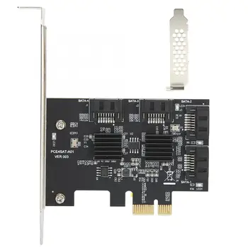 

PCI-E to SATA 3.0 Expansion Card 4 Port 6G Hard Drive Adapter Card with Compact Disc Hot