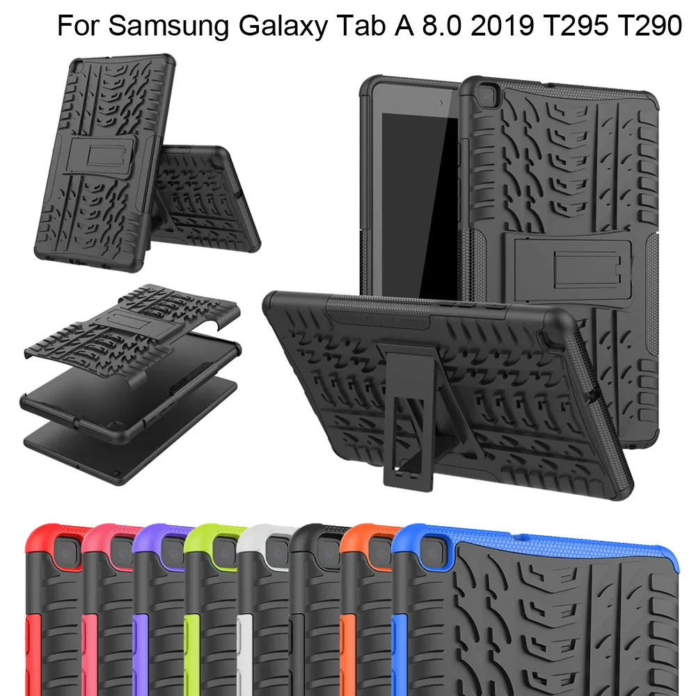 Прочный Гибридный чехол подставка для Samsung Galaxy Tab A 8 0 2019 T295 T290|Чехлы планшетов и