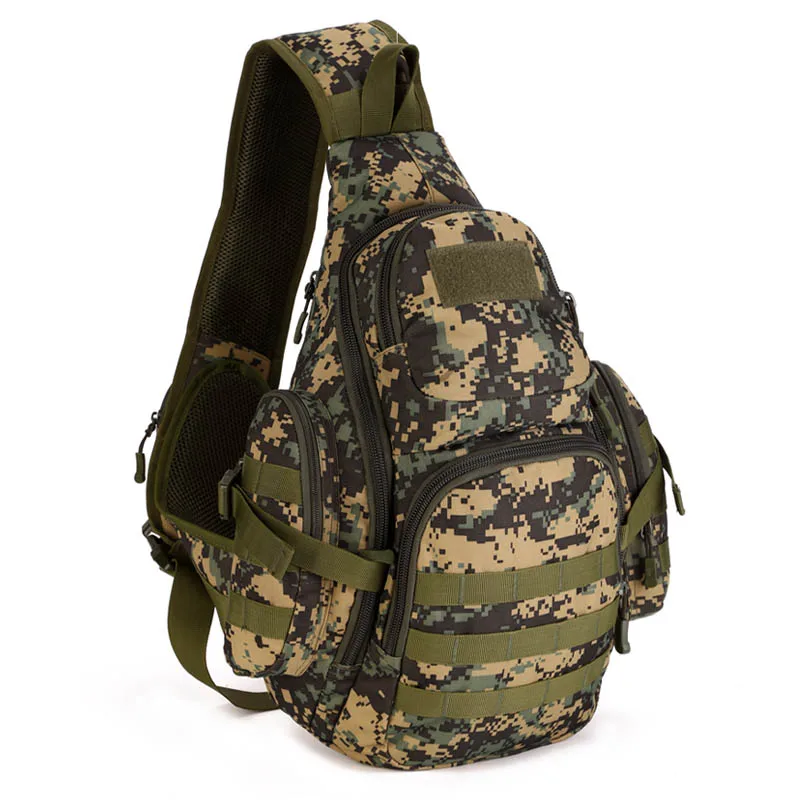 Мужская 20-35L Тактический крепеж сумка водонепроницаемый наплечный спортивный мешок тактический военный рюкзак кемпинг на открытом воздухе с одним ремнем нагрудный пакет - Цвет: Jungle digital