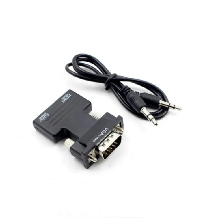 

1080P HDMI to VGA Adapter Digital To Analog Audio Video Converter Cable for PC Laptop TV Box Projector With Audio Cable