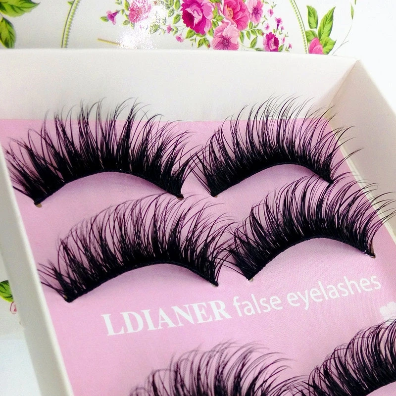 5 пар натуральные накладные ресницы для наращивания|lash adhesive|eyelash textureeyelash model |