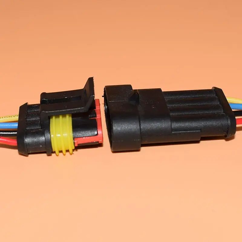 3 Pin Way Sealed Waterproof Electrical Wire Connector Plug Set auto connectors with cable | Обустройство дома