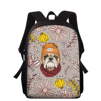

Cartoon Pug Dog Print Tote School Backpack For Children Bags Kids Schoolbag Bagpack Women Floral Laptop Bags Satchel Rucksack