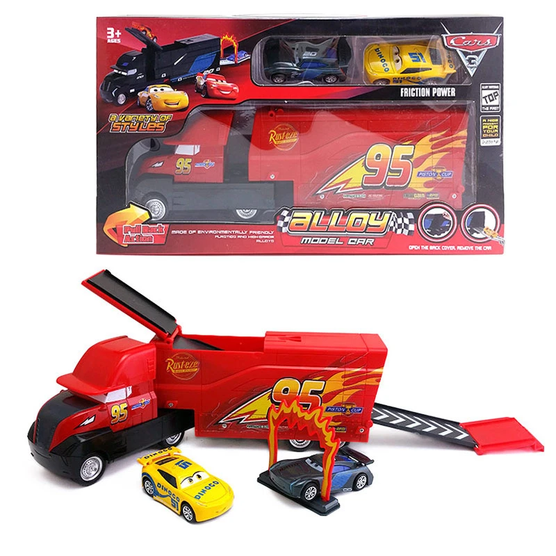 

Disney Pixar 3 Lightning McQueen Jackson Storm Parade Matmark Truck Uncle Gift Box Free Metal Casting 1 + 2 Model Children's Toy