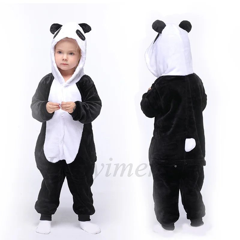 Kigurumi Children's Pajamas For Boys Girls Unicorn Pajamas Flannel Kids Panda Pijamas Suit Animal Sleepwear Winter Cat Onesies