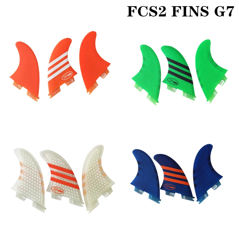 FCS2 G7 размер доска для серфинга стиль красный/синий/зеленый/белый цвет сотовые плавники три ребра набор FCS 2 ребра Горячая FCS II ребра Quilhas