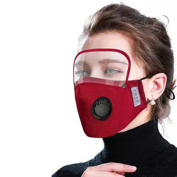 

5PCS Reusable Face Mask + 10PCS Filters Unisex Adult Mask With Detachable Eye Shield Washable Mouth Cover Masque Adulte Lavable