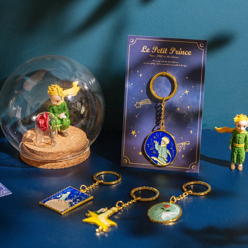 Little Prince Metal Keychain Fantasy Fairy Tale Fox Bird Rose Bullet Journaling Accessories Decorate Bag Car Cute Pendant | Канцтовары