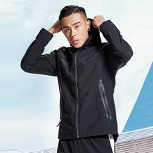 Мужской костюм для фитнеса, для бега, повседневное пальто, Осень-зима, свободный, длинный рукав, для утреннего бега, для тренировок, спортивная одежда, Быстросохнущий Спортивный Топ