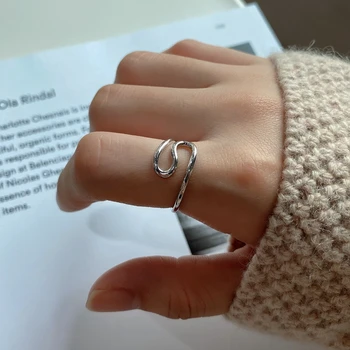 

Timeless Wonder 925 Sterling Sliver Geo Twist Irregular Rings Women Jewelry Punk Gothic Cocktail Top Ins Hiphop Boho Trendy 3341