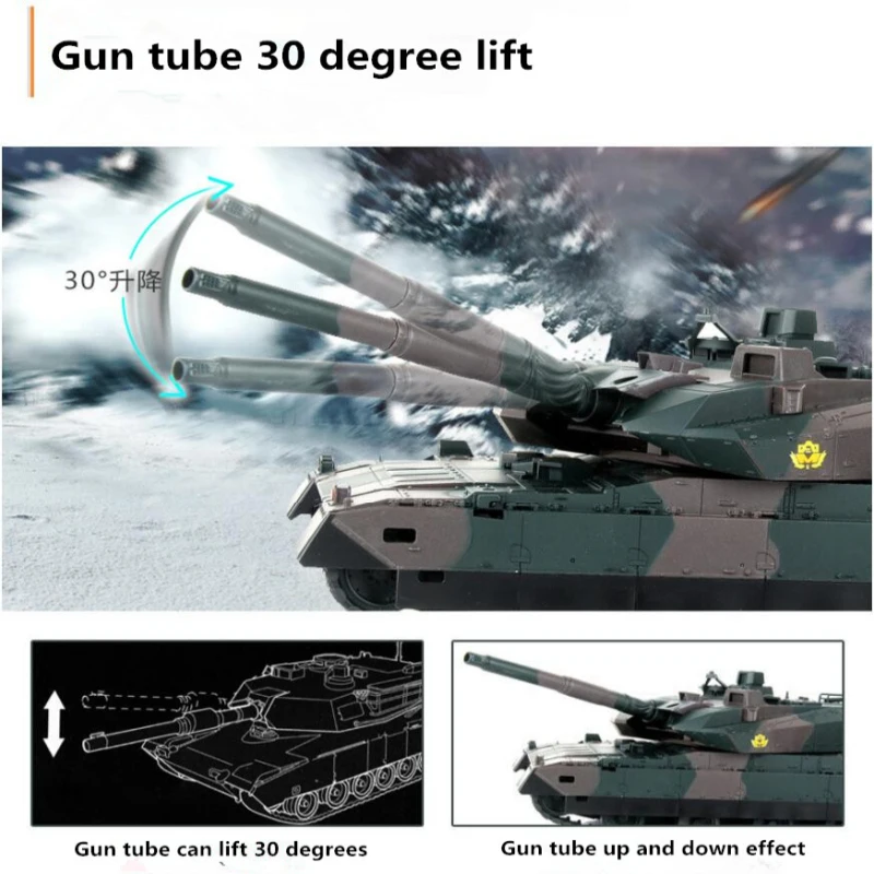 QLX RC Tank Independently Suspended Load-Bearing 2.4G HZ Radio Remote Control Tank Toys Drift Tank Time 40 Minutes RTG 4
