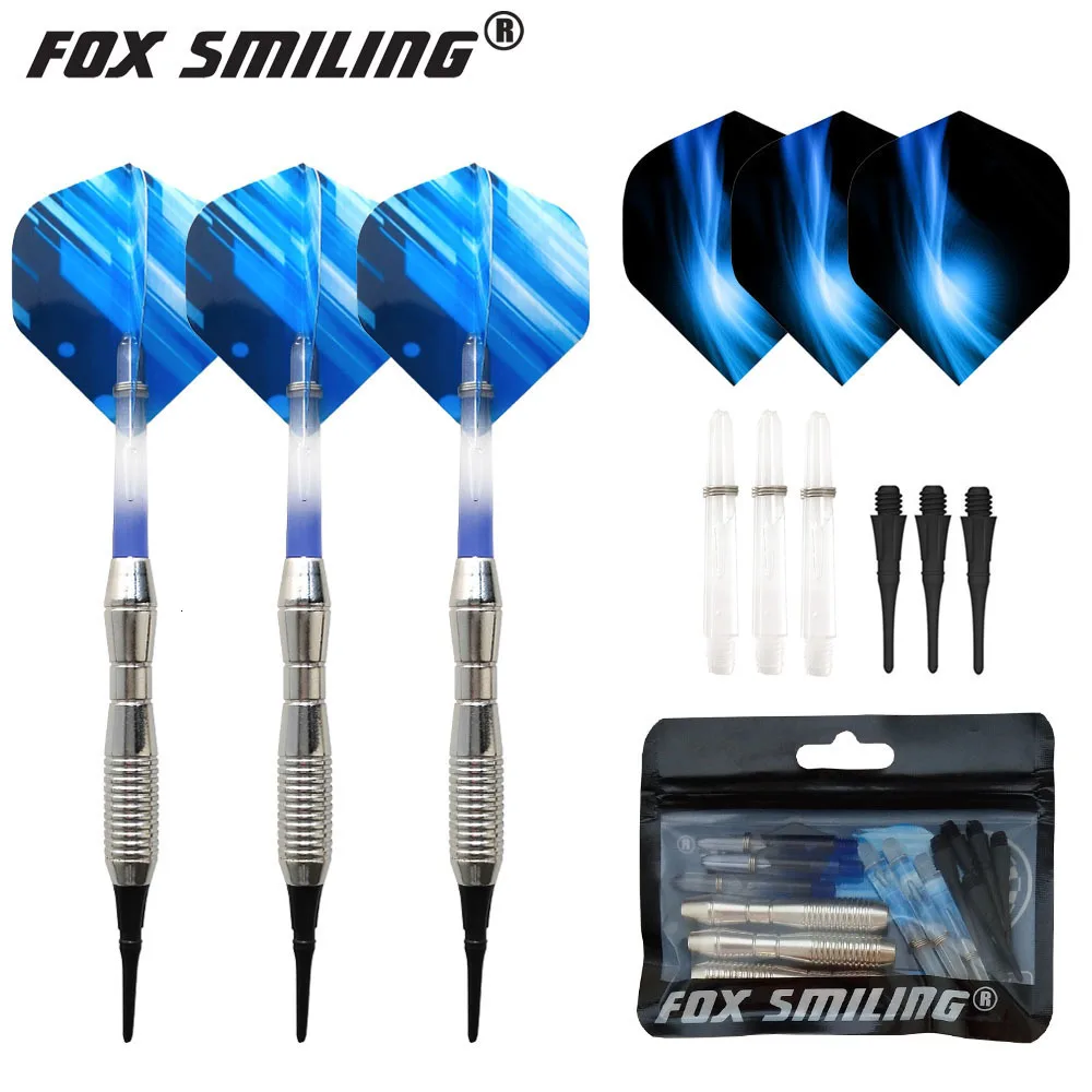 Fox Smiling 3 шт. 18 г профессиональная Дротика s Электронная Мягкая наконечник Дротика s с дардосом перо аксессуары для игры в Дартс