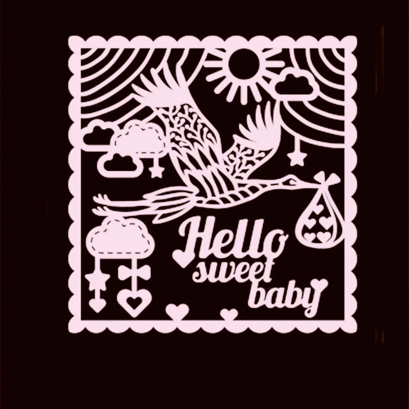 Eastshape Sweet Baby Dies Background Metal Cutting for Card Making Scrapbooking Embossing Cut Craft Frame Christmas | Дом и сад