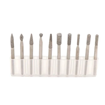 

1 Set of Diamond Rotary Burrs Metal Polishing Buffing Premium Burr Kit Grinding Kit Burr Set for Rotary Tools Repairing