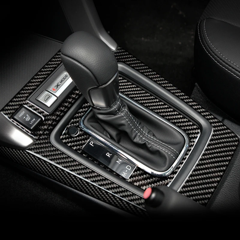 Carbon Fiber Console Gear Shift Both Side Trim 2PC For Subaru Forester 2017-2018