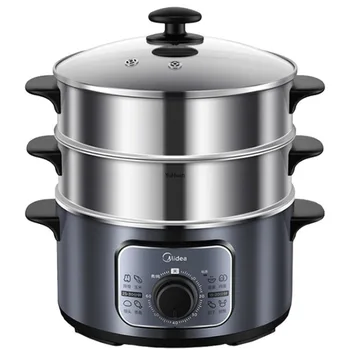 

220V Three-layer Electric Steaming Pot Automatic Household Food Steamer Electric Steam Steam Cooker Food Warmer