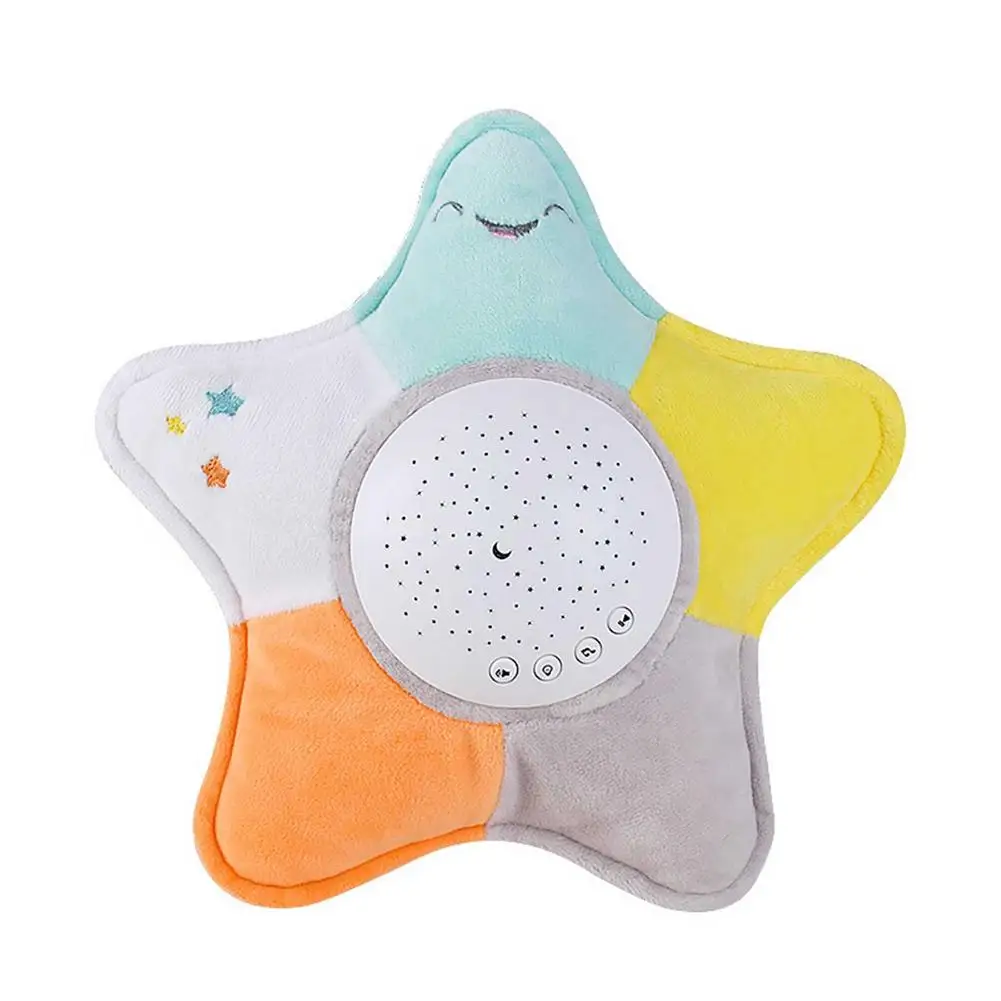 Baby Sound Machine Plush Starfish Projector Night light toys for children Sleeping Pentagram Starry Sky Music Toys | Игрушки и хобби