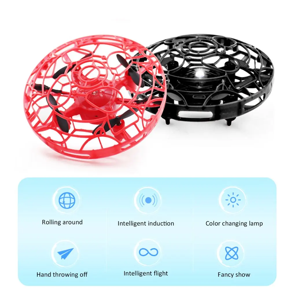 Мини НЛО индукционный самолет Rolling Surround четырехосный самолет устойчив к падению знак индукции НЛО детские игровые Игрушки