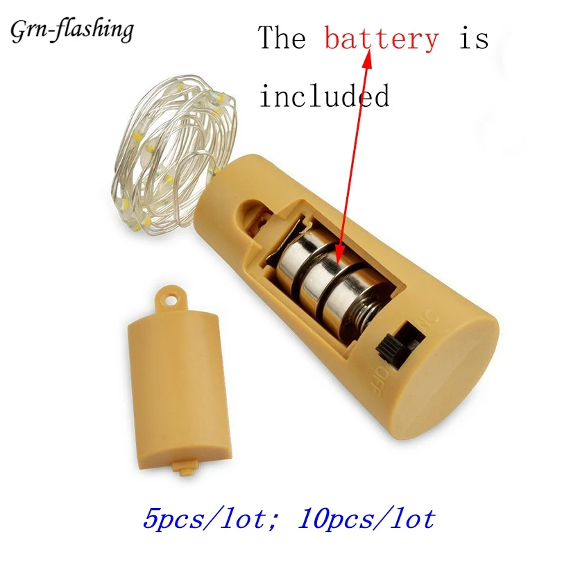 10 шт. 5 шт. инструмент для установки пробок в бутылки LED гирлянда со сказочными огнями батарея светодиодный всех праздников для