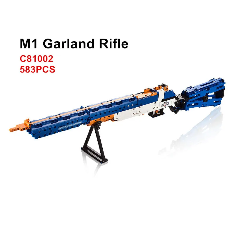 

DIY 583PCS New C81002W Blocks for Legoing Assemble M1 Garand Rifle Formula Serise Blocks Parent-Child Interaction Toys for Kid