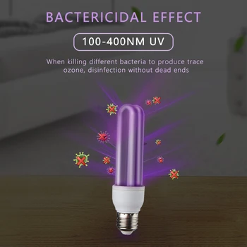 

1pcs Black Light Energy Saving Led Light Straight UV Light Bulb Portable Ultraviolet Black Light Household Black Flashlight