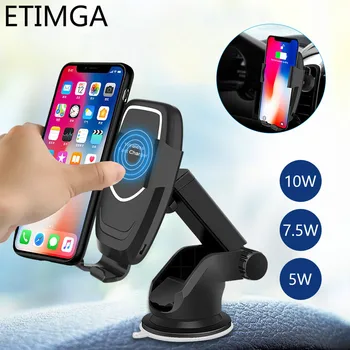 

ETIMGA Fast Charge Wireless Car Charger Auto-Clamping For iPhone 11 Pro Max XR XS X Automatic For Samsung S10 S9 Phone Holder